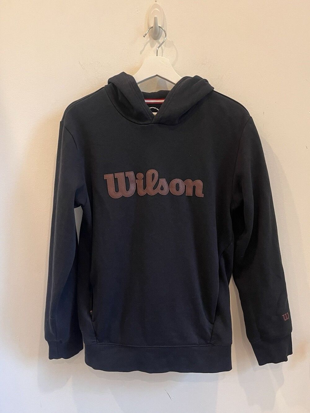 Wilson Black Hoodie Sweatshirt XL Logo Tennis